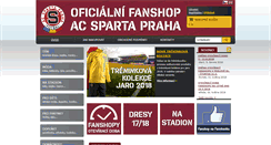 Desktop Screenshot of fanshopsparta.cz