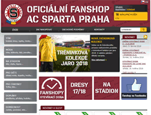 Tablet Screenshot of fanshopsparta.cz